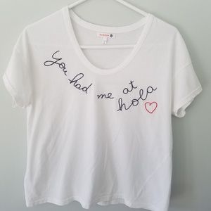 Sundry You Had Me at Hola White Tee Shirt Size 0